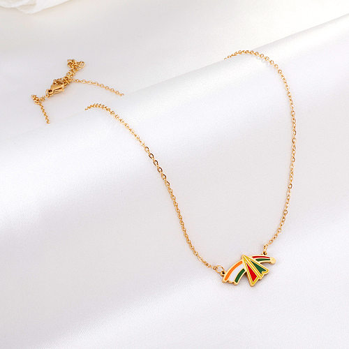 Fashion Rainbow Stainless Steel  Plating Pendant Necklace 1 Piece
