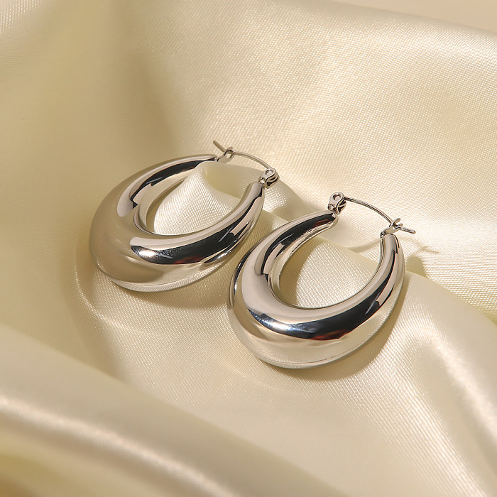 Fashion Geometric Stainless Steel  Plating Earrings 1 Pair