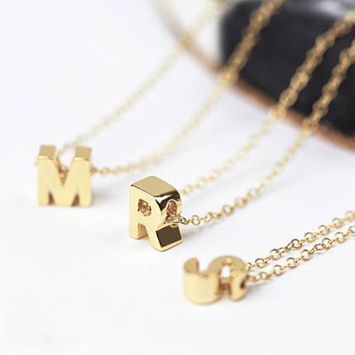 Casual Simple Style Letter Stainless Steel  Plating Gold Plated Necklace