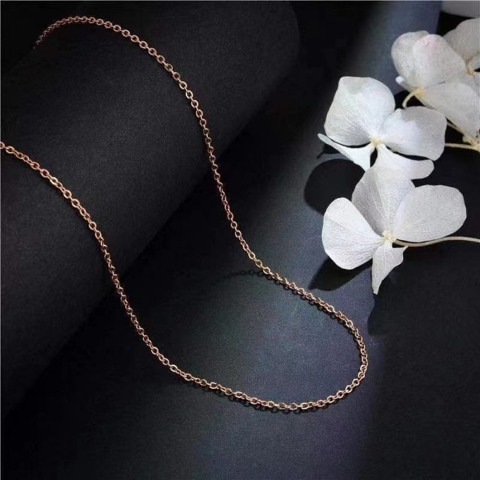 Simple Style Geometric Stainless Steel Chain Necklace 1 Piece