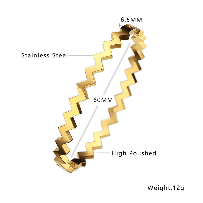 Bracelet à placage irrégulier en acier inoxydable et titane, nouveauté, Style Simple, géométrique