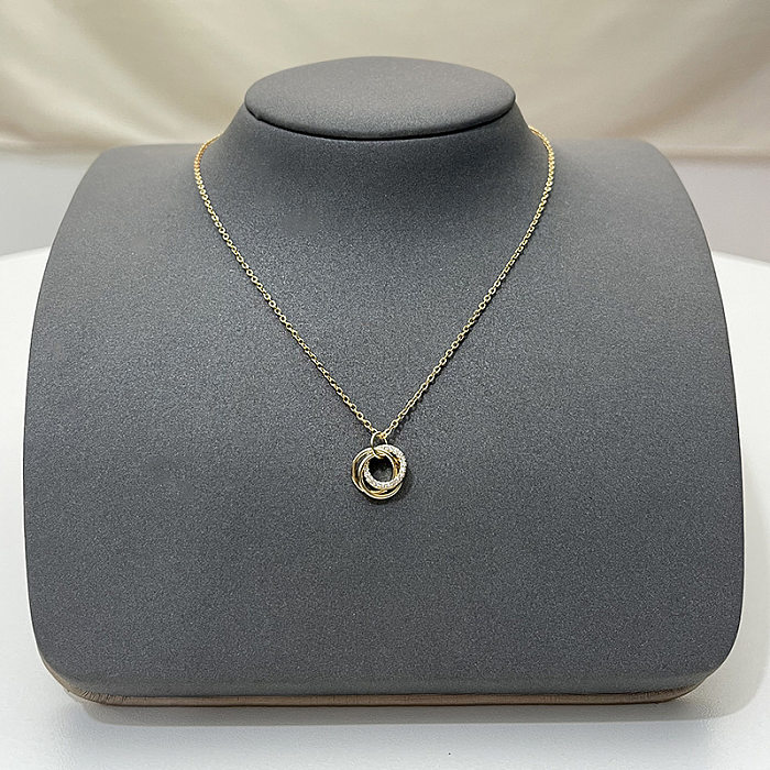 Collier avec pendentif en forme de lettre douce, nœud papillon, placage en acier inoxydable, incrustation de pierres précieuses artificielles