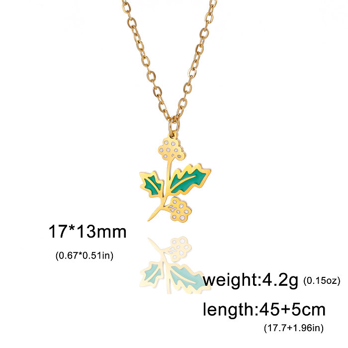 Halskette mit Anhänger „Pastoral Flower“ aus Edelstahl mit 18-Karat-Vergoldung in großen Mengen
