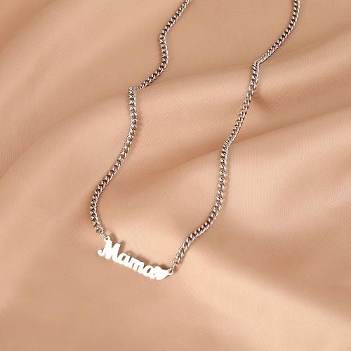 Simple Style Letter Stainless Steel  Stainless Steel Polishing Necklace 1 Piece