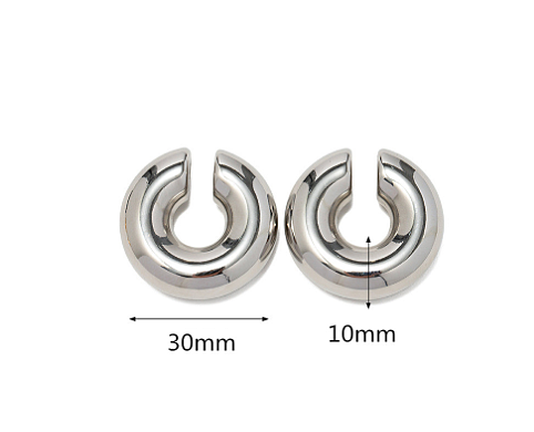 1 par de punhos de orelha de aço inoxidável revestidos em forma de U estilo simples streetwear