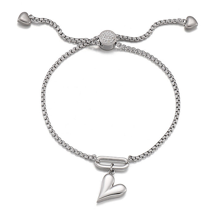 Personality Simple Heart-shaped Stainless Steel Bracelet