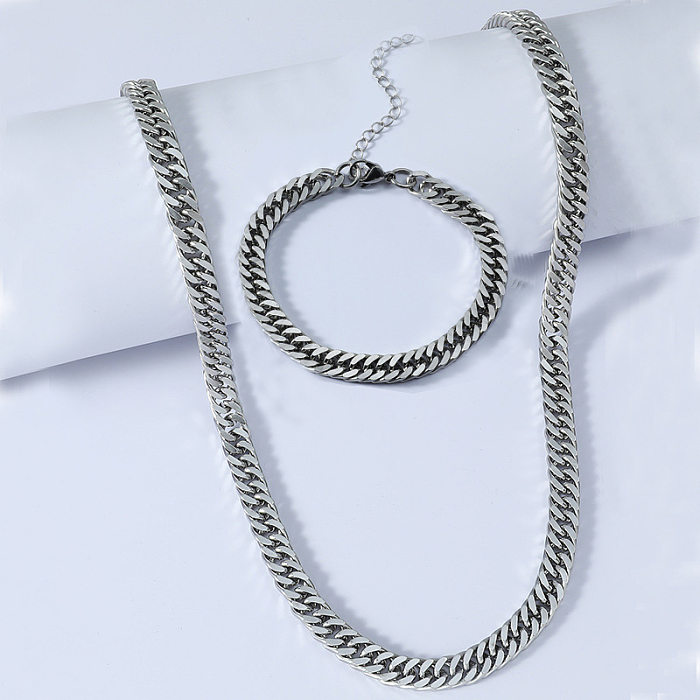Wholesale Jewelry Snake Bone Chain Titanium Steel Bracelet Necklace jewelry