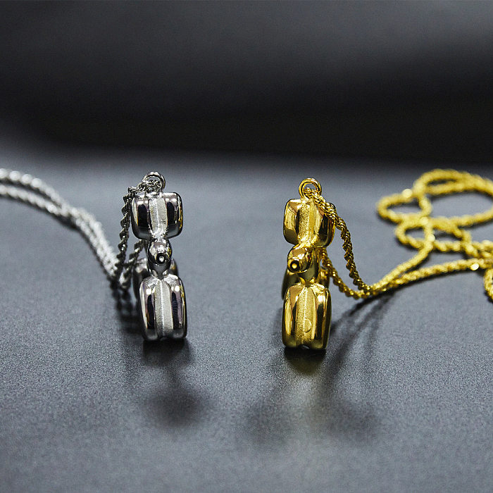 Bijoux en gros pendentif chien ballon collier en acier inoxydable bijoux
