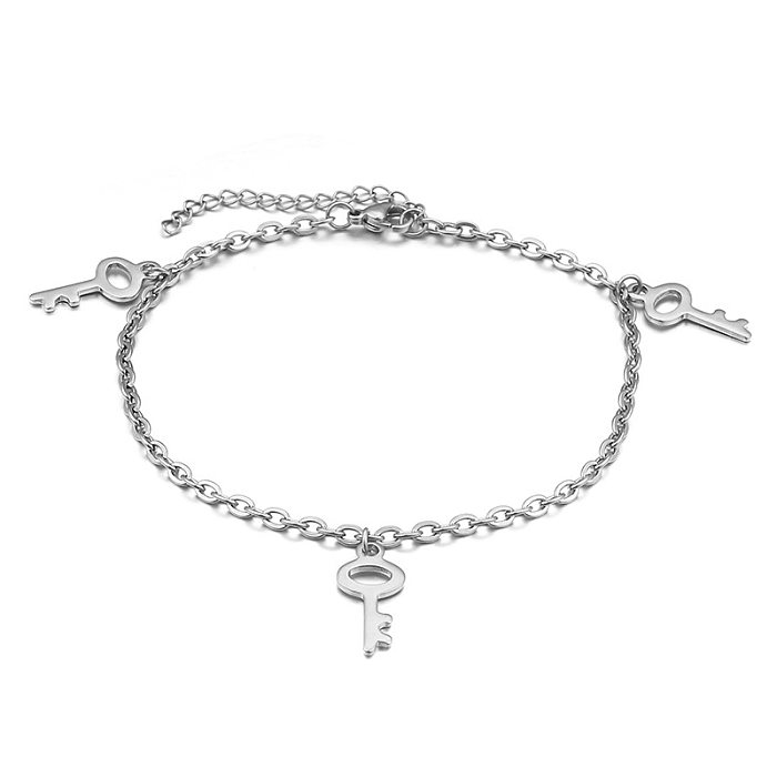 Stainless Steel Fashion Key Pendant Anklet Wholesale Jewelry jewelry