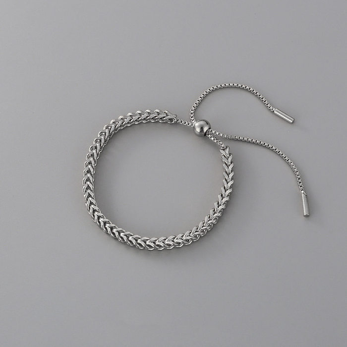 Bracelets de placage en acier au titane de couleur unie de style simple 1 pièce