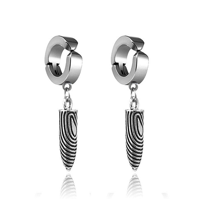 Boucles d'oreilles géométriques en acier inoxydable, Style Simple, clous d'oreille plaqués, boucles d'oreilles en acier inoxydable
