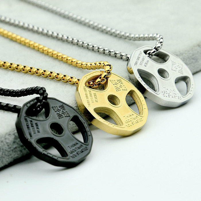 Casual Geometric Stainless Steel Pendant Necklace