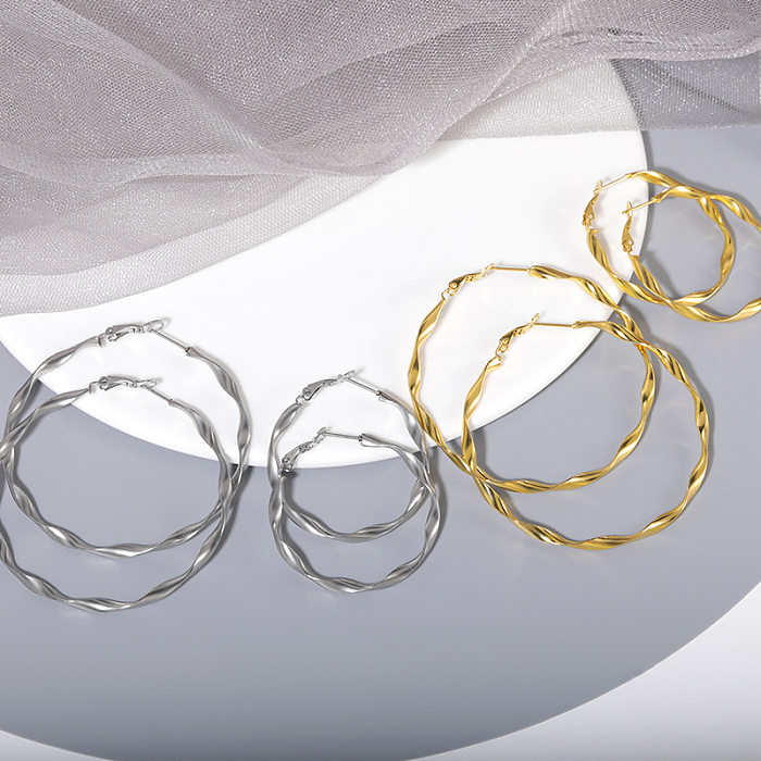 New Simple Earrings Geometric Earrings Ladies Circle Earrings