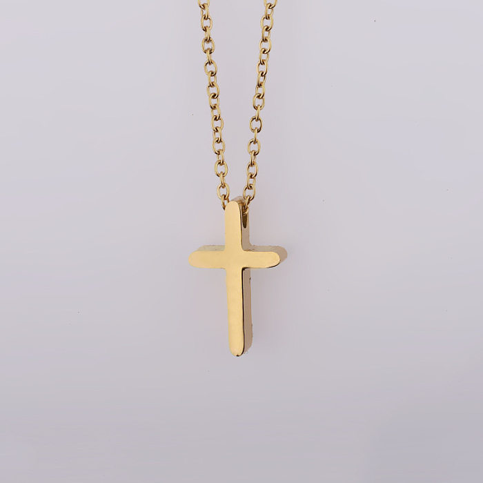 Damen-Kreuz-Anhänger-Halskette aus Edelstahl
