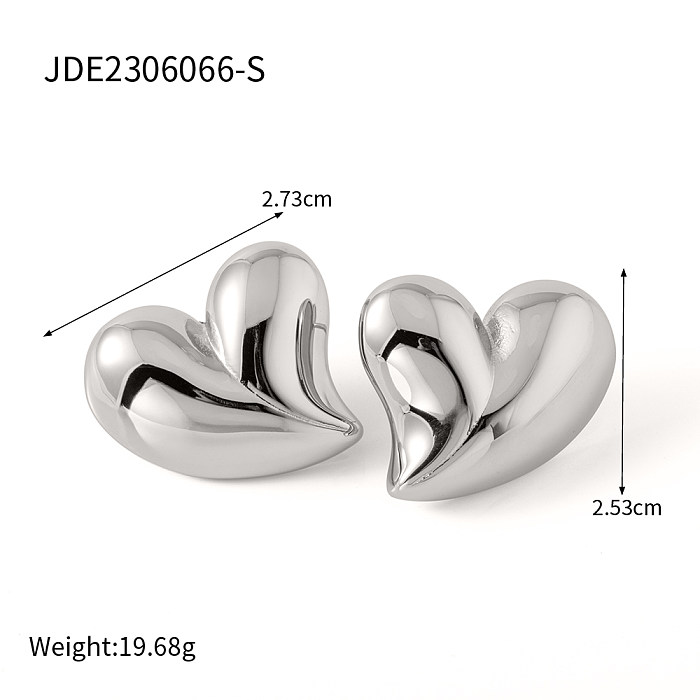 IG Style Heart Shape Stainless Steel  Plating 18K Gold Plated Necklace
