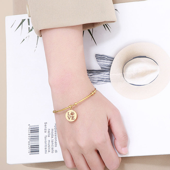 Offenes, herzförmiges Armband aus Schmuck, neuartiges Gold aus Edelstahl
