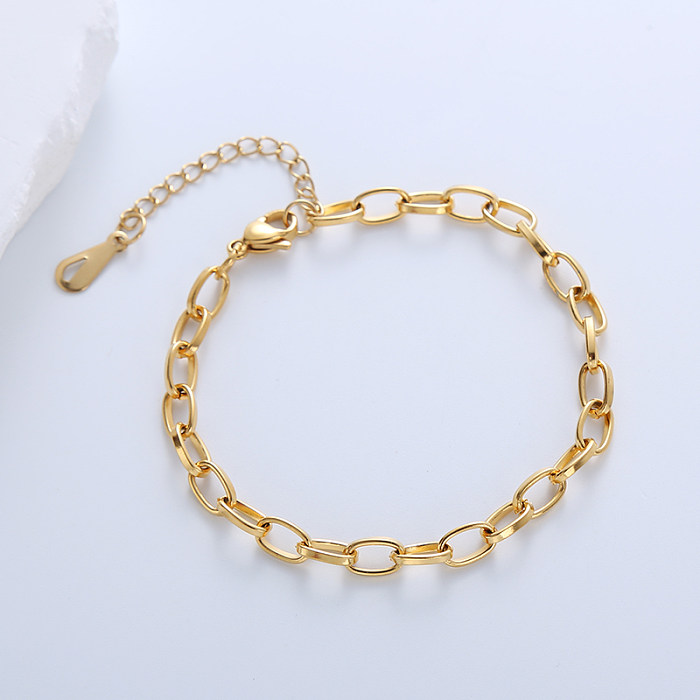 Modern Style Simple Style Star Stainless Steel Patchwork Plating 18K Gold Plated Bracelets