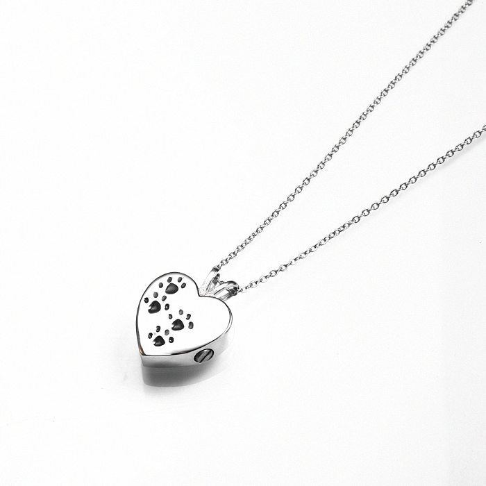 Collier avec pendentif en époxy en acier inoxydable, style Simple et décontracté, en forme de cœur
