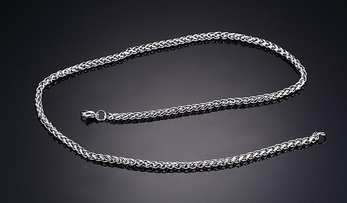 Colares em camadas geométricas de aço inoxidável de estilo simples que chapeiam colares de aço inoxidável