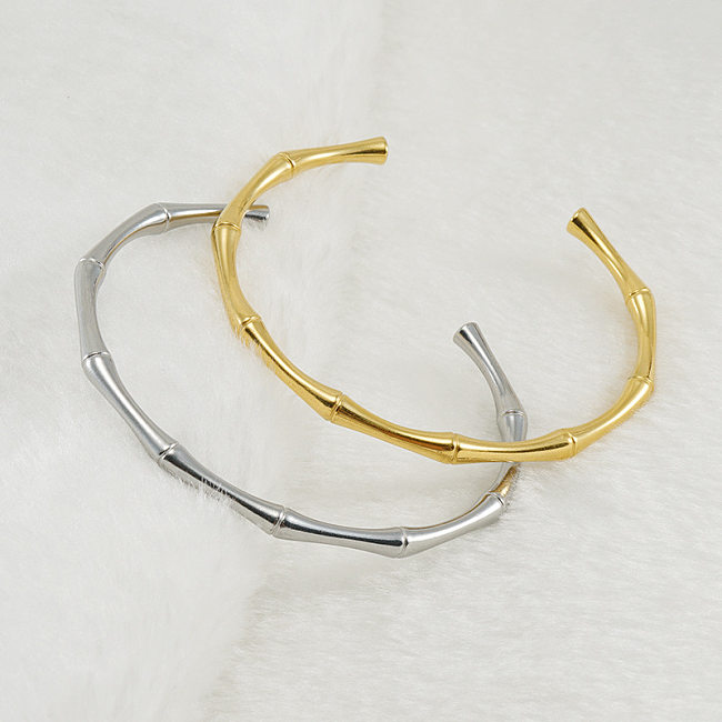 Bracelets en acier inoxydable de placage de bracelet en acier au titane géométrique de mode