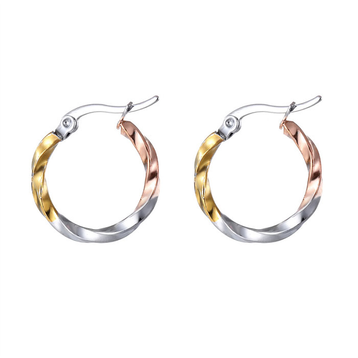 1 Pair INS Style Geometric Stainless Steel  Plating Earrings