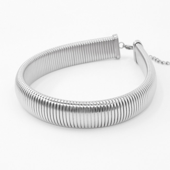 Lady Solid Color Stainless Steel Choker