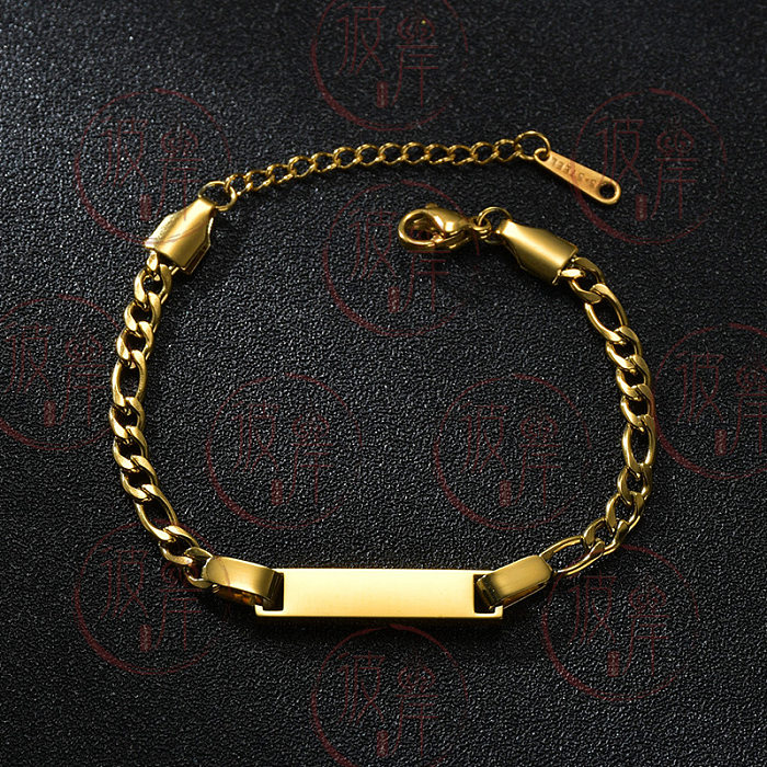 1 Piece Simple Style Geometric Stainless Steel Plating Bracelets