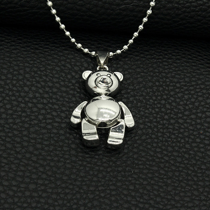 Simple Style Bear Stainless Steel  Necklace Plating Stainless Steel  Necklaces