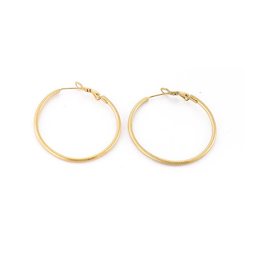 European And American Big Circle Popular Simple Striped Earrings Exaggerated Temperament Earrings