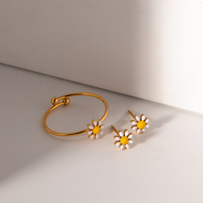 1 Paar Ohrringe im Vintage-Stil mit geometrischer Beschichtung und künstlichen Perlen aus Edelstahl, 18 Karat vergoldet