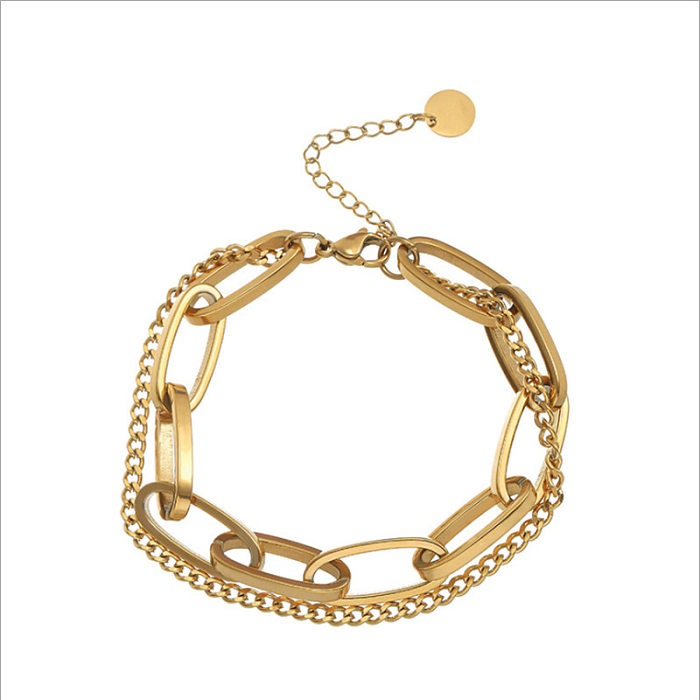 Fashion Thick Chain Titanium Steel Bracelet Double-layer Bracelet Wholesale