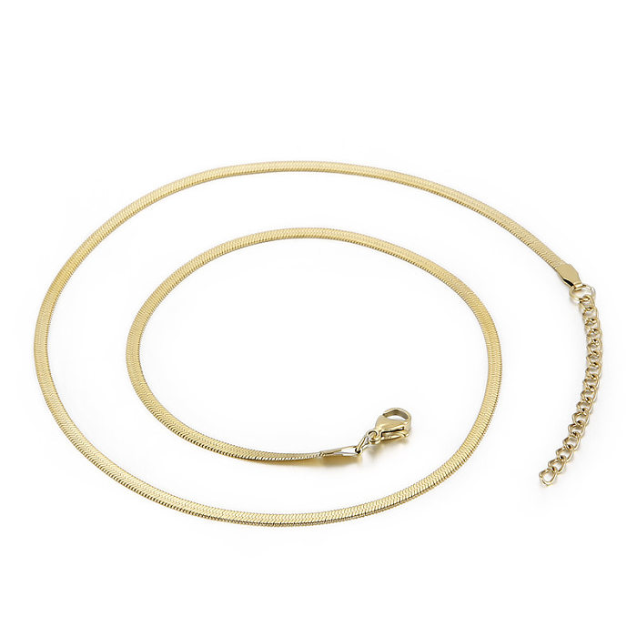 Wholesale Creative Geometric Snake Bone Chain Stainless Steel Necklace jewelry