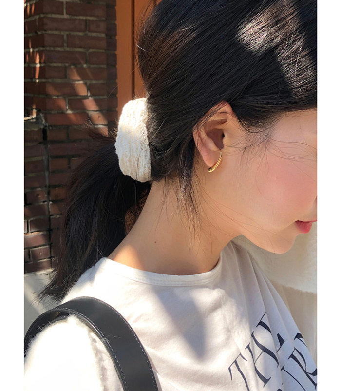 Einfache geometrische Ohrringe mit Edelstahlbeschichtung, 1 Paar