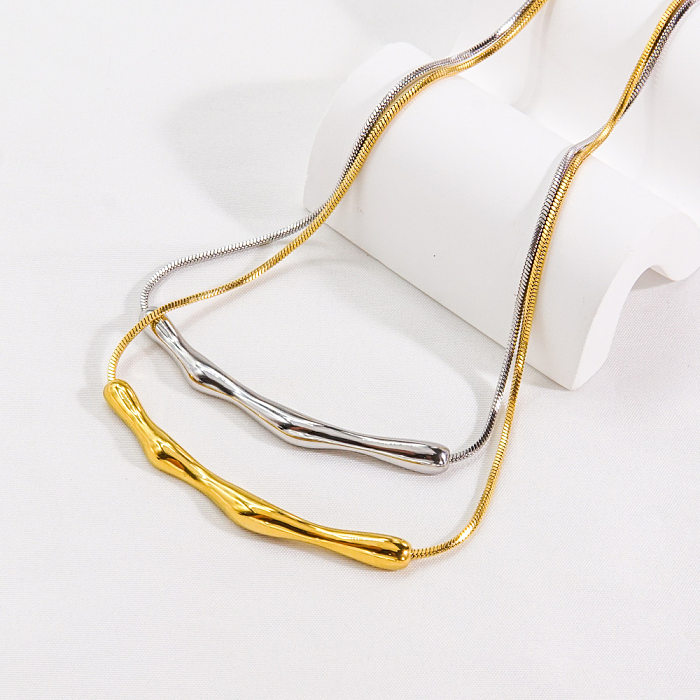 Simple Style Geometric Stainless Steel  Plating 14K Gold Plated Necklace