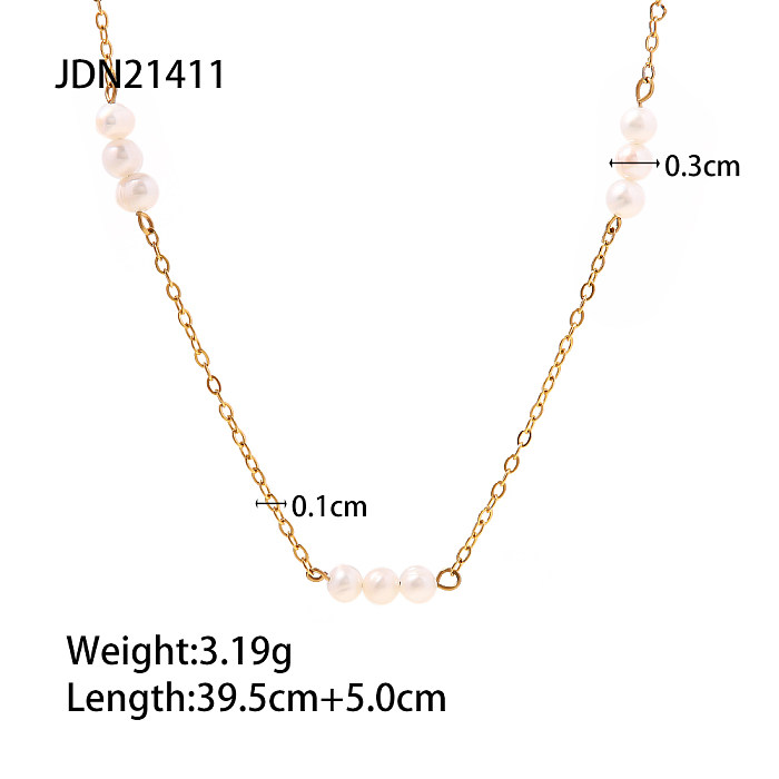 Fashion Geometric Stainless Steel Plating Necklace 1 Piece
