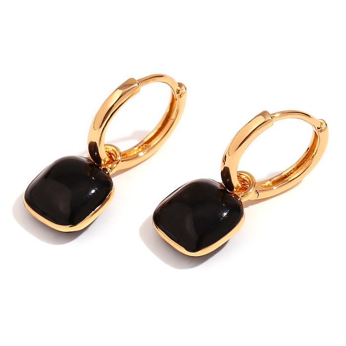 1 Piece Basic Vintage Style Classic Style Geometric Plating Stainless Steel  18K Gold Plated Drop Earrings