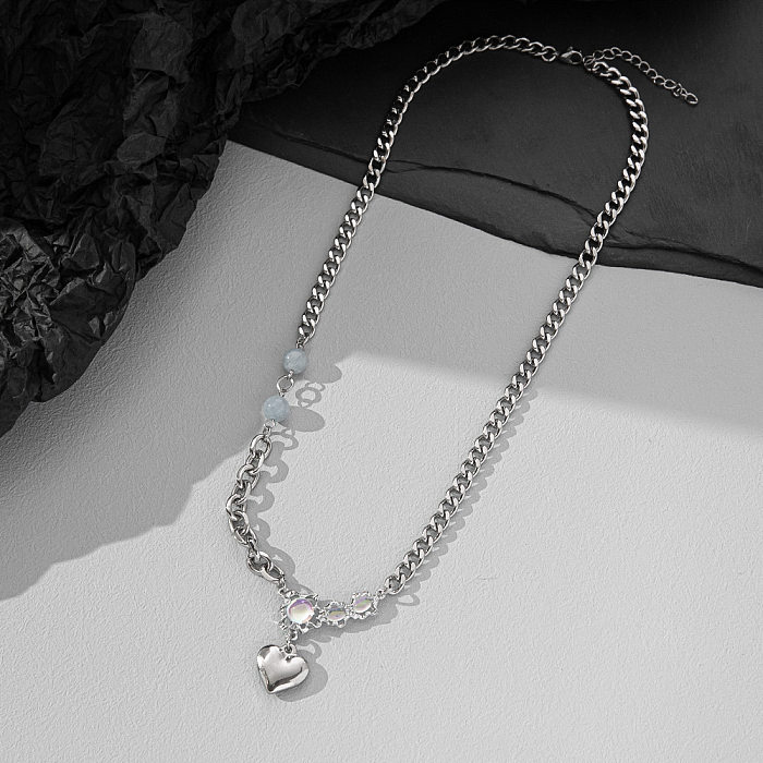 Fashion Heart Shape Alloy Stainless Steel Handmade Pendant Necklace 1 Piece