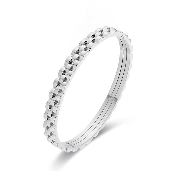 Lady Solid Color Stainless Steel Bangle In Bulk