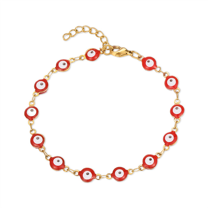 Bracelets plaqués or 18 carats en acier inoxydable Oeil du Diable Commute Streetwear