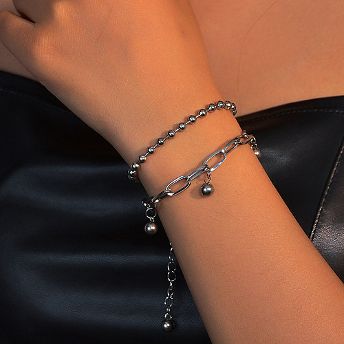 Bracelets de placage géométriques en acier inoxydable à la mode