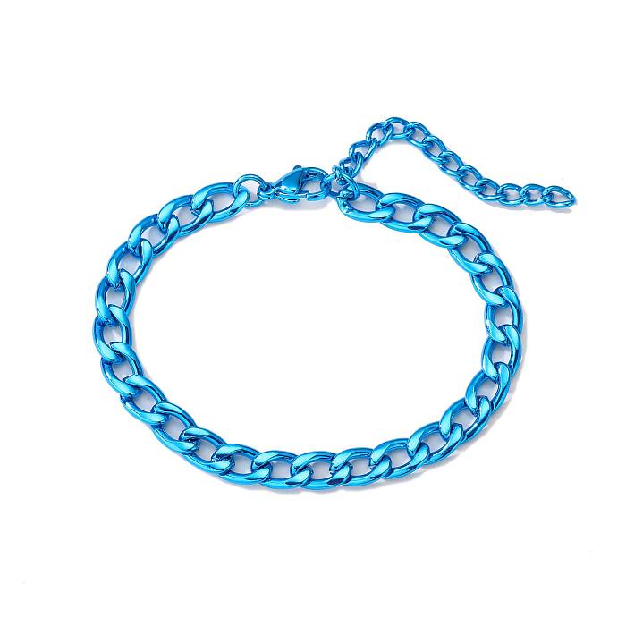 Bracelets en cuivre de bracelets en acier inoxydable de couleur unie géométrique de mode