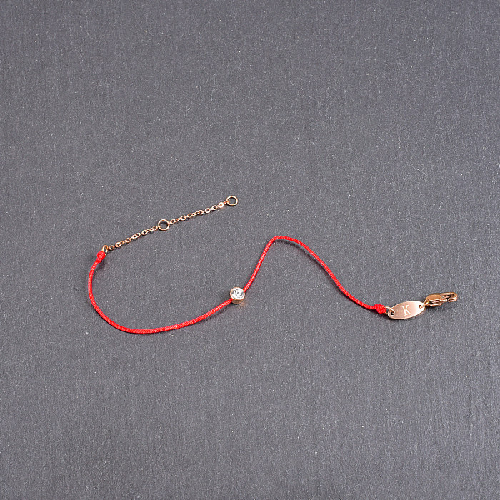 Bracelets en acier au titane géométrique de mode tricotant des bracelets en acier inoxydable de zircon
