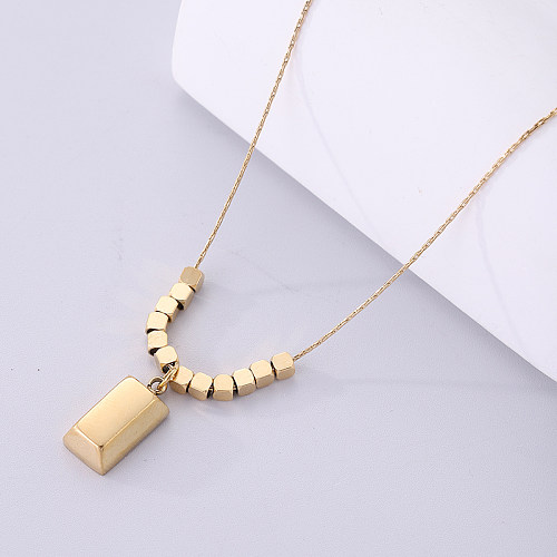 Simple Style Lock Stainless Steel  Plating 18K Gold Plated Pendant Necklace