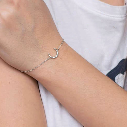 Fashion Irregular Moon Stainless Steel Plating Bracelets 1 Piece