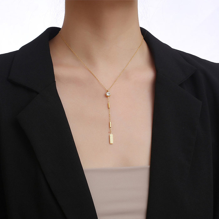 Fashion Necklace Female Tassel Clavicle Chain Female Simple Stainless Steel Necklace