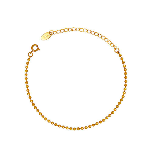 1 Piece Simple Style Solid Color Titanium Steel Plating Bracelets