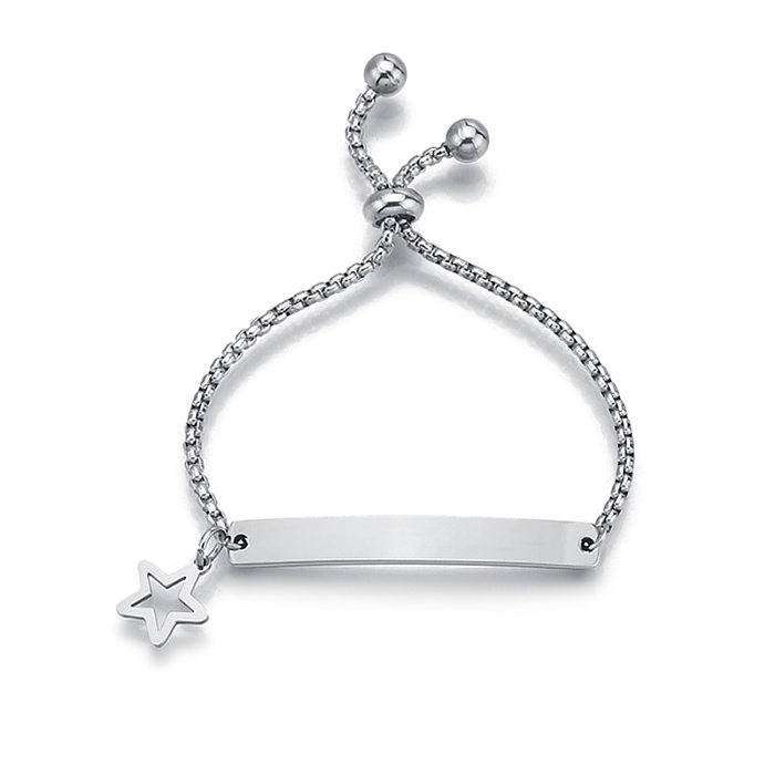 Fashion Heart Shape Crown Butterfly Stainless Steel Plating ID Bracelets 1 Piece