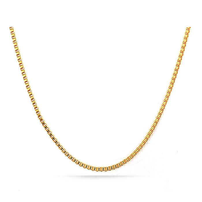Simple Style Solid Color Stainless Steel  Gold Plated Necklace In Bulk
