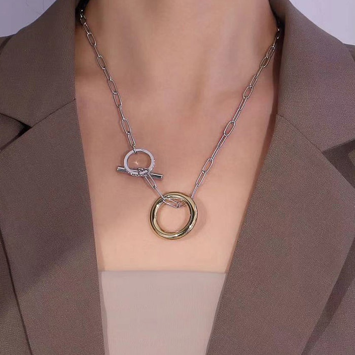 Simple Style Geometric Stainless Steel  Necklace Chain Stainless Steel  Necklaces 1 Piece