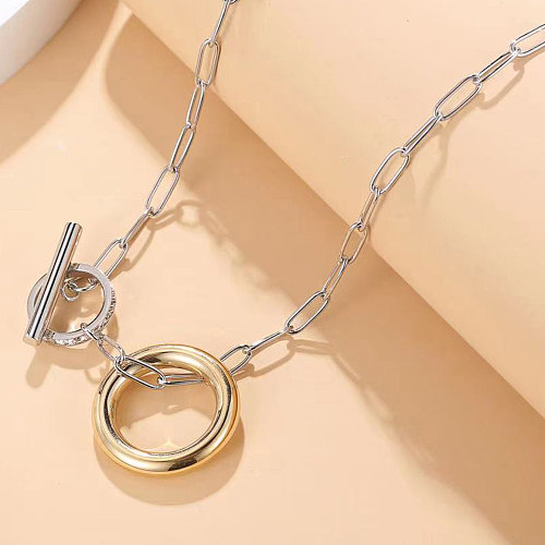 Simple Style Geometric Stainless Steel  Necklace Chain Stainless Steel  Necklaces 1 Piece